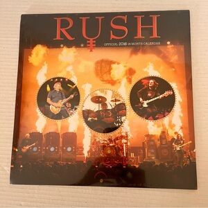 Rush Official 2016 18 Month Wall Calendar Rock Band Trio Pictures Sealed New